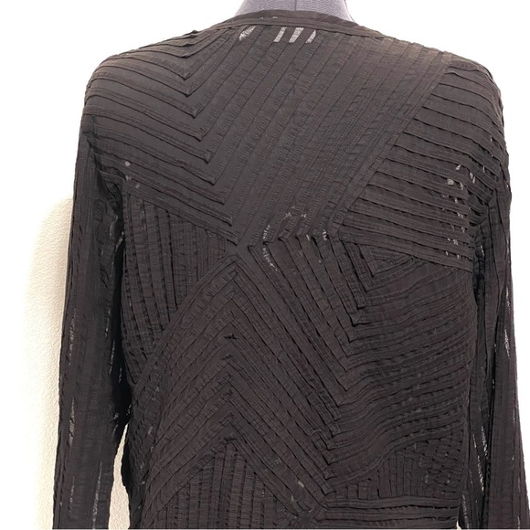 Chico's Woman Brown Lace Full Zip Lightweight Formal Jacket Size 2 - Picture 5 of 14